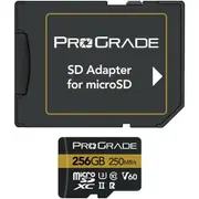 ProGrade Digital 256GB MicroSDXC UHS-II Memory Card w/adapter - 60 ( Gold )