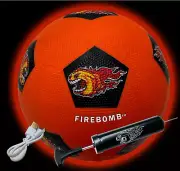 FireBomb™ LED Glowing Rubber Soccer Bomb™ Light Up Soccer Ball - Size 5 - Orange