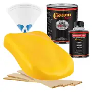 HOT ROD FLATZ CITRUS YELLOW Quart Kit URETHANE Flat Auto Car Paint Kit