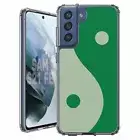 For Samsung Galaxy S20 S21 S23 S24 FE 5g TPU Case+Glass(YinYang Green)