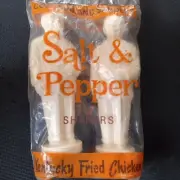 Vintage nos Col. Colonel Sanders Salt Pepper Shakers Kentucky Fried Chicken Frit