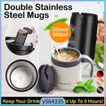 STAINLESS STEEL THERMAL COFFEE MUG BUBBLE TEA CUP VACUUM INS