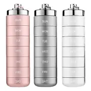 7 Days Metal Pill Box Organizer Waterproof Emergency Medicine Case With Keyring