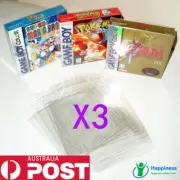 3x Thick GAME BOX PROTECTORS Cases Nintendo GameBoy / Color / Advance BOXED