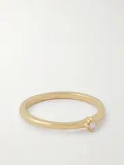 [STONE AND STRAND] STONE AND STRAND - Tiny 14-karat Gold Diamond Ring - 7 7 Gold