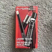 MAC Lashes to Lips Kit Red - Black Stack Mascara, Prep n Prime Lip, Lady Danger
