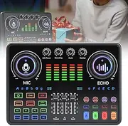 Podcast Sound Board, Voice Changer, Live Broadcast with Three Mobile Phones, Bluetooth Wireless Accompaniment+12 Auxiliary Sound Effects, DJ Equipment for Beginners,1