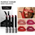 4Pcs/Set Lipstick Non Stick Cup Matte Thin Tube Moisturizing Colorful for Makeup
