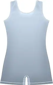 [GAIGEO] Toddler Gymnastics Leotards for Girl Elegant Blue Light Slate Gray Gradient Leotards Shorts Unitard Biketards 2-3t