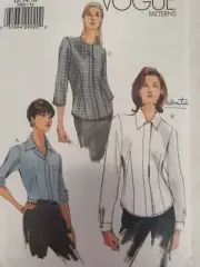 Vogue Sewing Pattern 7063 Misses Ladies Blouse Size 12-16 Uncut