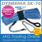 45M x 10mm H/DUTY DYNEEMA SYNTHETIC WINCH ROPE-4x4/ATV/SUV Recovery Snatch Strap