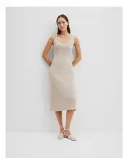 [Country Road] Tape Knit Dress in Oyster