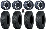 KMC Technic 15" Wheels Blue 30" Tenacity XNR (8ply) Tires RZR TS/RS1