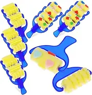 TEHAUX 20pcs Rolling Brush Set Stain Washable Rolling Paint Brush Shaped Graffiti Painting Foam Brush Roller Brushes Rollers Paint for DIY Drawing Craft Paint Roller Sponge