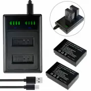 2x Battery +DUAL USB Charger for Canon LP-E12 LPE12 Canon LC-E12 LC-E12E Kiss X7
