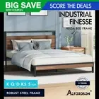 ALFORDSON Metal Bed Frame Queen Double King Single Platform Mattress Base Wood