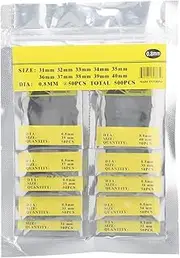 [Joyzan] Watch Back Gasket, O Ring Rubber Sealing Seals Washer Gaskets Set Replacement Watch Backs Cover Seal Repairing Kit Tool Waterproof O Rings Repair Parts Assortment for Watchmakers Workers 500PCS (0.8)