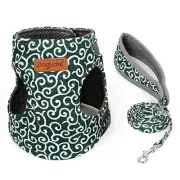 DogLemi Cat Walking Rope Traction Chest Harness Vest Suit Extra Small Size Green