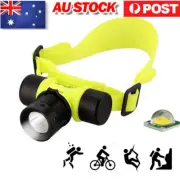 Underwater Diving Flashlight Battery LED Head Light Scuba Torch Lamp Waterproof