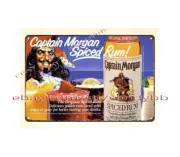 1984 CAPTAIN MORGAN SPICED RUM metal tin sign poster nostalgic metal wall art