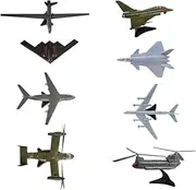 8 Pieces DIY Aeroplane Model Miniature Assembly Model Lightweight Multifunctional High Simulation for Kids Plane Collection, Style B