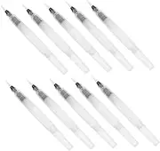 20 Pcs Water Color Brush Pens Refillable Flat Brush Refillable Brush Water Color Water Color Brushes Watersoluble Paintbrush Water Brush Pen Water Soluble Colored Pencils Ink Pen GRADENEVE
