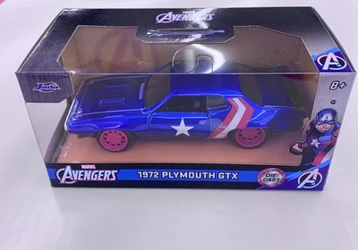 Jada Toys 1972 Plymouth GTX Avengers Hollywood Rides, Diecast, Scale 1:32