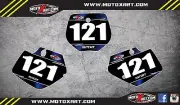 Yamaha YZ 250 1991 1992 custom number plates / decals / stickers