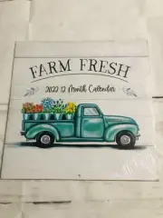Calendar 2022 FARM FRESH Dollar Tree DIY Craft Farmhouse NEW Sealed