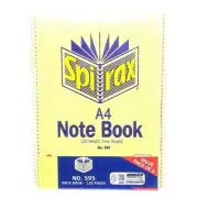 8 x Spirax 595 Notebook 7mm Ruled Lines Spiral Bound 120 Page A4 Pack Study App