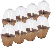 GANAZONO 20pcs Plant Pots with Ventilated Lids Reusable Paper Nursery Planter for Gardening Lightweight Flexible Easy to Clean