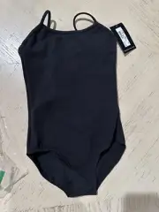 Bloch CL5407 Black PLIE - THIN STRAP CAMI LEO Size 12