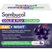 Sambucol Day & Night Cold & Flu & Cough Black Elderberry Capsules 24 pack