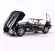 Scale Finished Model Car 1:18 for Jaguar E-type Alloy Sports Car Model Static Diecast Vehicle Simulation Collectible Souvenir Display Miniature Replica Car(Black)