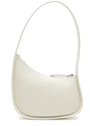 The Row Half Moon Leather Shoulder bag - Ivory One Size