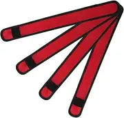 4pcs Horse Ankle Strap Leggings Girth Protector LED Light up Horse Leg Band Horse Leg Bands Surcingle Equine Protective Riding Protection Guard Night Safety Strap Glow Red Cloth