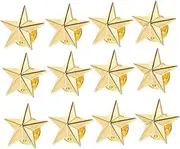 SEWACC Decorative Star Badge Pins 12pcs Set Nice Ornament for Independence Day Labor Day Theme Events