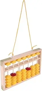 7 Column Non- Hanging Wooden Abacus Chinese Soroban Educational Tool Mathmetic Calculator for Student Teacher