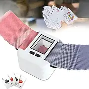 1-2 Deck Automatic Card Shuffler Machine, 2000Mah Typec Rechargeable Card Shuffler Machine, One-Press Operation, Low Noise, Intelligent Sensing Uno Card Shuffler Machine for Poker, Uno, Blackjack