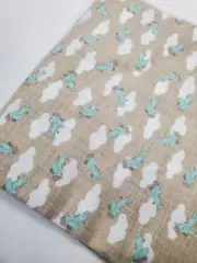 Kate & Birdie Fabric Airplanes Cotton Flannelette Blue Gray Quilt ONE YARD