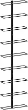 Wall Mounted Wine Rack - Iron Bottle Holder Shelf, Wine Storage Organizer, Liquor Bar Cabinet, Kitchen Display, Black, 24 x 8 x 95.4 cm