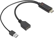 POENVFPO Compact HD Multimedia Interface in DisplayPort Cord with USB Power for Net Display 3840x2160 60Hz Ideal for Multiple Conversion and Multitasking