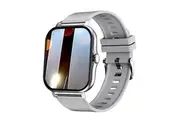 Elosung Single Silicone Strap Silver Smart Fitness Watch With Large Display 24 Sport Modes Heart Rate Monitor & More Smart Watches