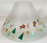 Yankee Candle MODERN ART DECO Jar Shade Frosted Glass Christmas Gifts Trees Cane
