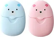 BCOATH Travel-Ready Disposable Cleaning Soap Slices Gentle Hand Soap Mini Size Pp Box Safe for Family Use