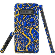 For Samsung Galaxy S10+ Plus Tough Protective Cover, Blue Frog