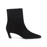 [Stuart Weitzman] Stuart Weitzman-Black Goat Leather Stassi Zip 50 Bootie-Donna 38 IT