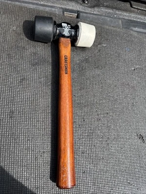 Sears Craftsman USA Nos Huge Double Ended Rubber Head Mallet 24 Oz Hammer 38304