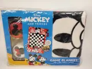 Brand New Disney Mickey Mouse and Friends Plush Throw Game Blanket Checkers