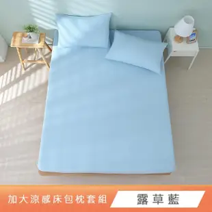 【HongYew 鴻宇】馬卡龍極致冰心涼感床包枕套組-多款任選(雙人加大)